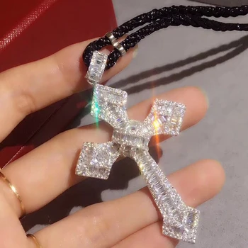 XF AAA Zircon 925 Sterling Silver Cross Collar Necklace Black Rope Lucky Cross Women Wedding Bridal Mother's Gift
XF AAA Zircon 925 Sterling Silver Cross Collar Necklace Black Rope Lucky Cross Women Wedding Bridal Mother's Gift
