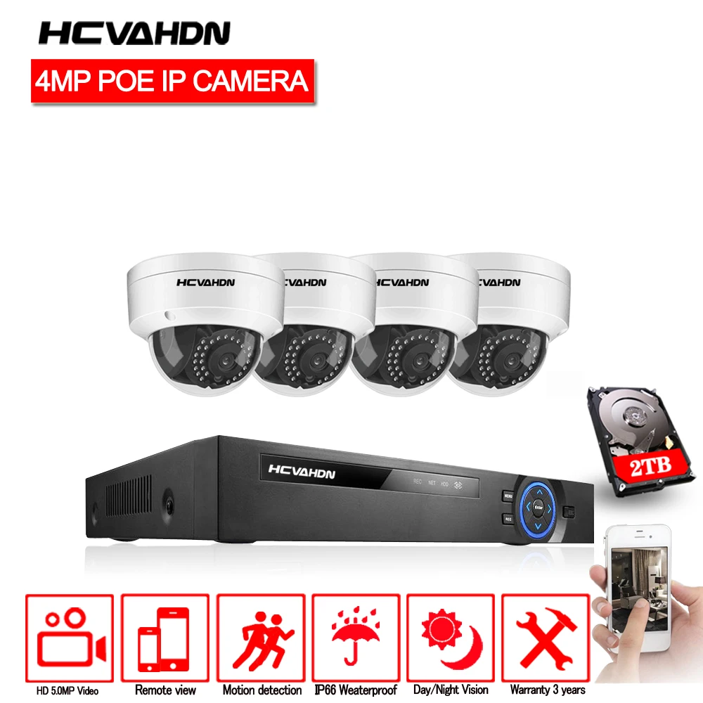 HCVAHDN 4CH 5MP CCTV NVR System Home Security Indoor Outdoor Monitor Kit with 4PCS 4MP POE IP Camera Night Vision xmeye App View
HCVAHDN 4CH 5MP CCTV NVR System Home Security Indoor Outdoor Monitor Kit with 4PCS 4MP POE IP Camera Night Vision xmeye App View