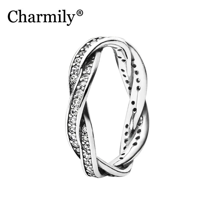 Charmily Jewelry Genuine 100% 925 Sterling Silver Twist Of Fate Stackable Ring Original Clear CZ Rings For Women
Charmily Jewelry Genuine 100% 925 Sterling Silver Twist Of Fate Stackable Ring Original Clear CZ Rings For Women
