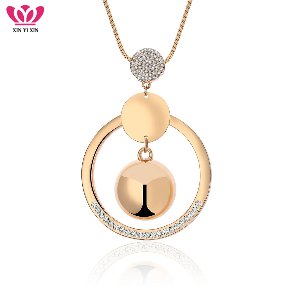 Hot Fashion Female Crystal Geometric Circle Ball Sweater Chain Pendant Necklace CZ Crystal Jewelry For Women Best Gift
Hot Fashion Female Crystal Geometric Circle Ball Sweater Chain Pendant Necklace CZ Crystal Jewelry For Women Best Gift