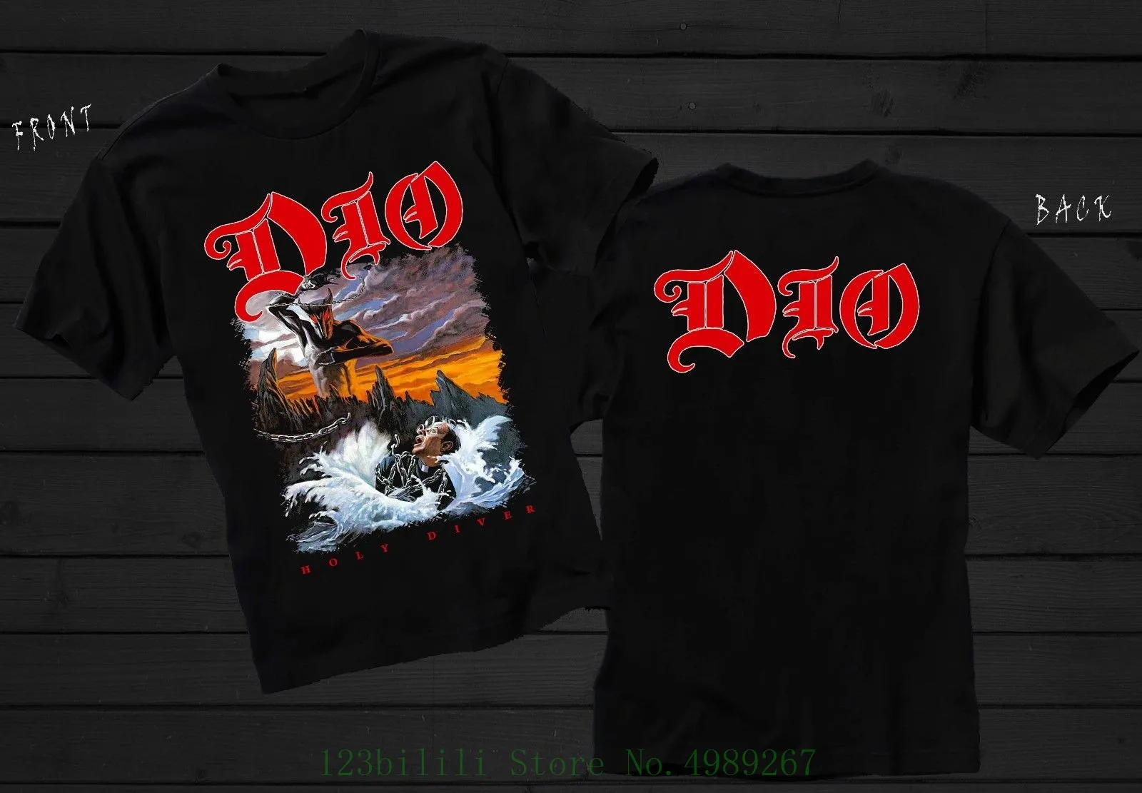 Dio - Holy Diver - American Heavy Metal Band Formed , T _ Shirt Sizes : S To 6xl Summer Cotton T-shirt Fashion
Dio - Holy Diver - American Heavy Metal Band Formed , T _ Shirt Sizes : S To 6xl Summer Cotton T-shirt Fashion