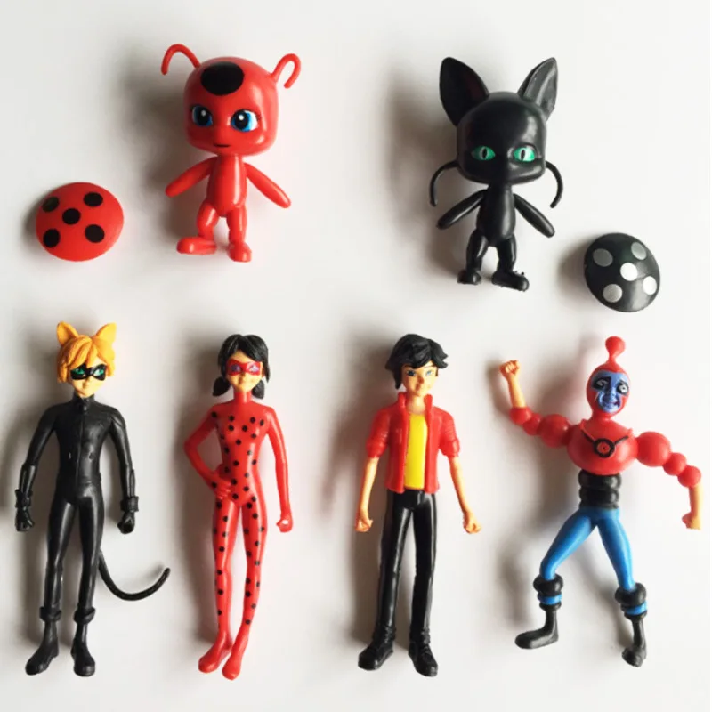 6pcs/set Ladybug Anime Doll Juguetes PVC Lady bug girls Action Figure Toys for Kids
6pcs/set Ladybug Anime Doll Juguetes PVC Lady bug girls Action Figure Toys for Kids