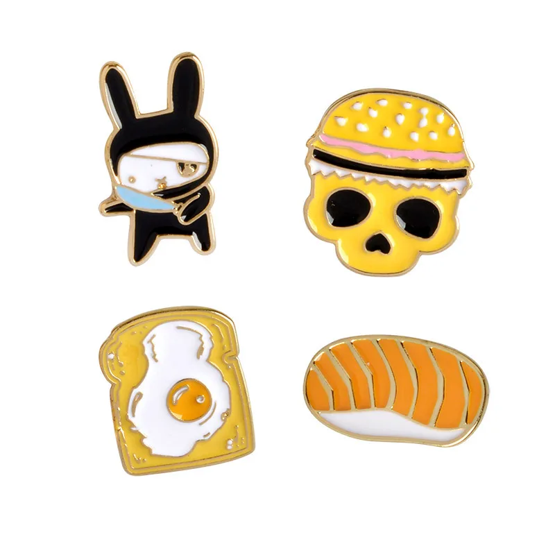 Creative Korean Cartton Brooch Jewelry Kawaii Rogue Rabbit Pirate Bread Poached egg Skull Brooches Girl Jeans Badge Lapel Pins
Creative Korean Cartton Brooch Jewelry Kawaii Rogue Rabbit Pirate Bread Poached egg Skull Brooches Girl Jeans Badge Lapel Pins