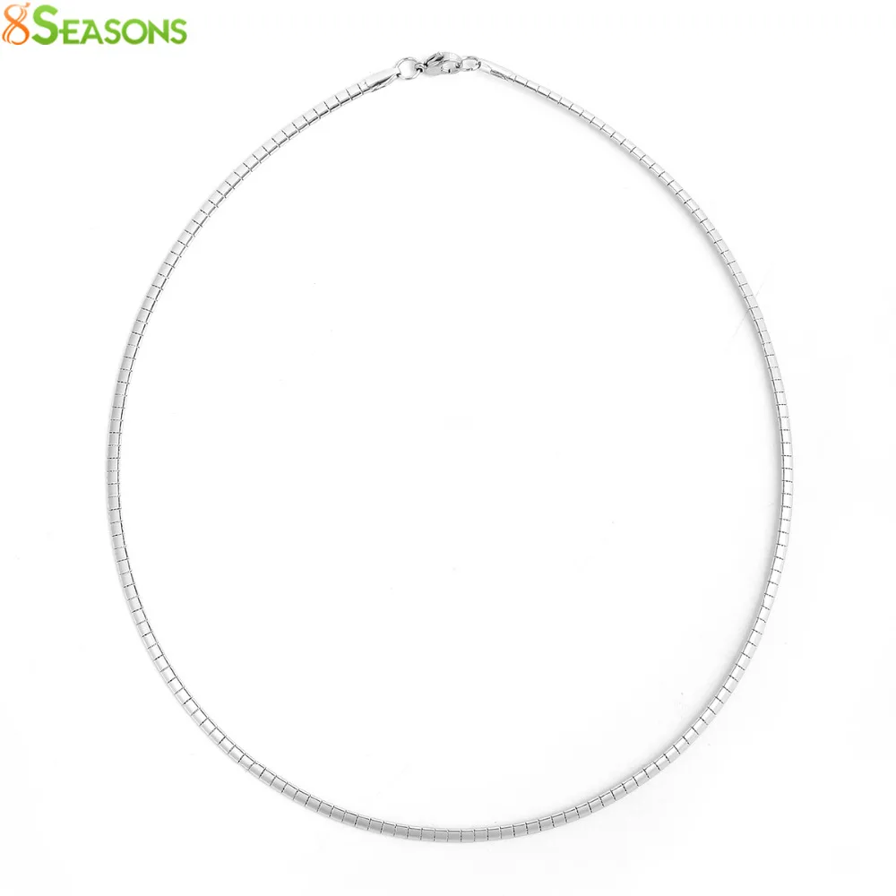 8SEASONS 304 Stainless Steel Collar Choker Necklace Dull Silver Color Round 45cm(17 6/8") long For Men and Women, 1 Piece
8SEASONS 304 Stainless Steel Collar Choker Necklace Dull Silver Color Round 45cm(17 6/8") long For Men and Women, 1 Piece