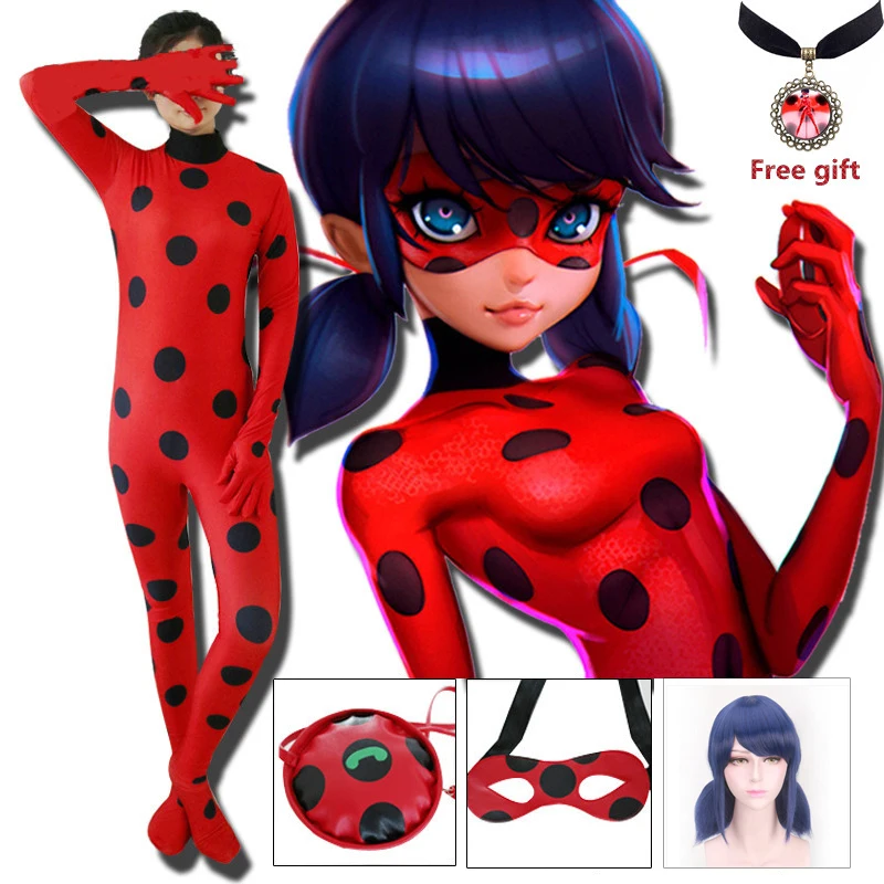 Ladybug Girl clothes Moana Kids Marinette Cartoon Second Skin Halloween Party costumes Suit cosplay costumes+mask+bag+toy+wig 
Ladybug Girl clothes Moana Kids Marinette Cartoon Second Skin Halloween Party costumes Suit cosplay costumes+mask+bag+toy+wig