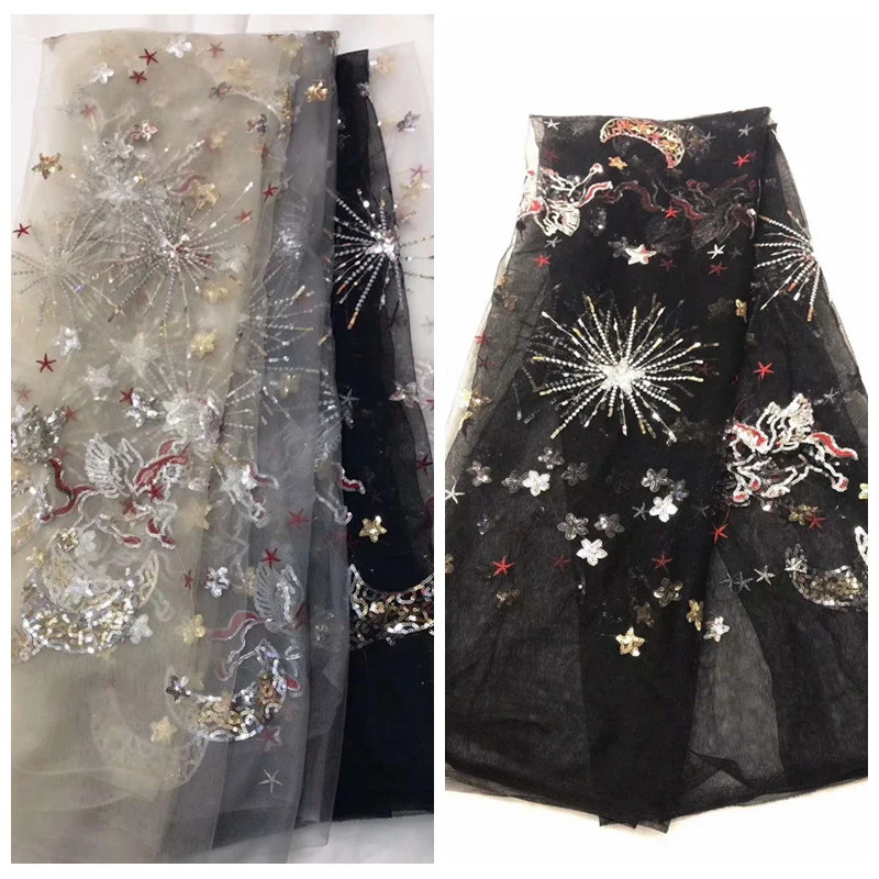 LASUI 1y=1lot 4 color Pegasus +Starry star Sequin embroidery mesh lace fabric DIY FOR Skirt DRESS fashion accessories X0398
LASUI 1y=1lot 4 color Pegasus +Starry star Sequin embroidery mesh lace fabric DIY FOR Skirt DRESS fashion accessories X0398