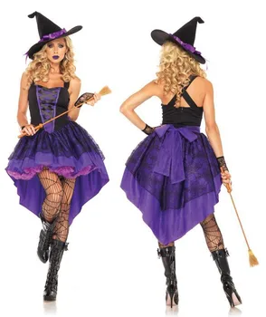 Sexy Adult Witch Costume Halloween Witch Dress Sexy Costumes For Women Halloween Christmas Costume Long Purple Swallowtail Dress
Sexy Adult Witch Costume Halloween Witch Dress Sexy Costumes For Women Halloween Christmas Costume Long Purple Swallowtail Dress