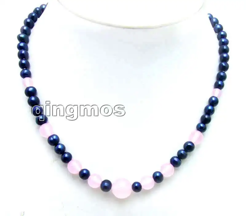 SALE 6-7mm black round Natural pearl and 6-12mm pink stone 17" Necklace-nec5917 wholesale/retail Free shipping
SALE 6-7mm black round Natural pearl and 6-12mm pink stone 17" Necklace-nec5917 wholesale/retail Free shipping