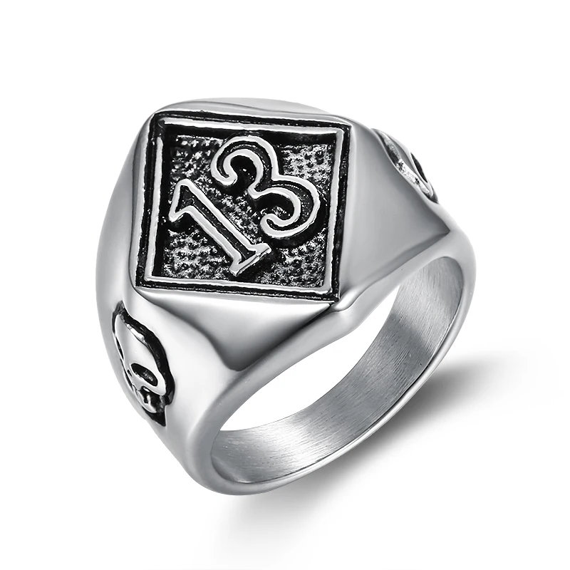 cool fashion Friday the 13th skull rings for men 316 stainless steel lucky number 13 rings for Halloween motorcycle club gift
cool fashion Friday the 13th skull rings for men 316 stainless steel lucky number 13 rings for Halloween motorcycle club gift