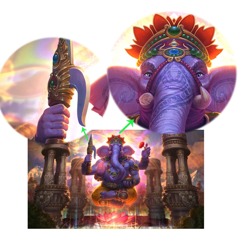 Постеры и принты Индийский Бог Smite Ganesha настенная живопись на холсте н...