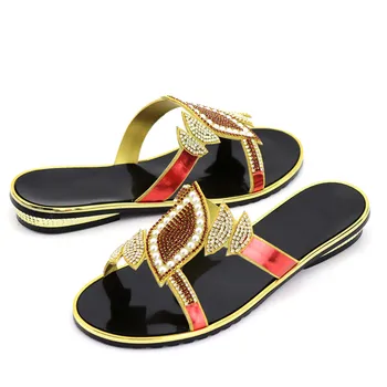 Newest 2018 African Women Rhinestone Slippers Shoes Summer Fashion Low Heels Casual Shoes Summer Lady Sandals For Wedding Party
Newest 2018 African Women Rhinestone Slippers Shoes Summer Fashion Low Heels Casual Shoes Summer Lady Sandals For Wedding Party