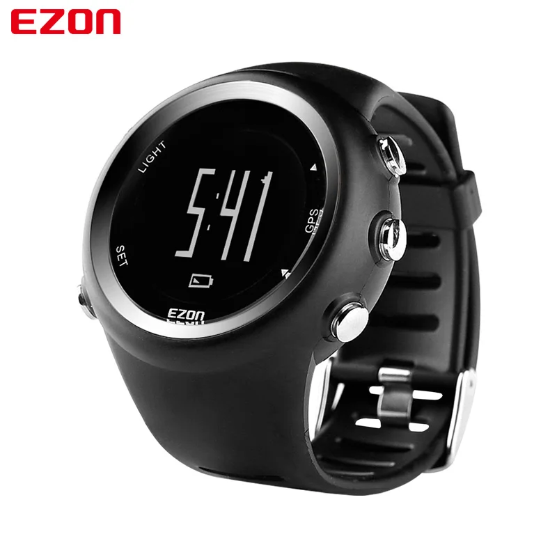 Ezon мужские GPS Спортивные часы Водонепроницаемый Расстояние Счетчик калорий