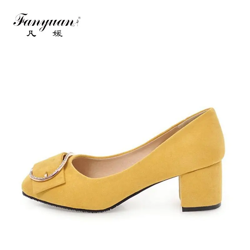 fanyuan High Heels Women Shoes Pumps Crystal Shoes Spring Thick Heels Slip On Round Toe Ladies Shoes Yellow Plus Size 34- 43
fanyuan High Heels Women Shoes Pumps Crystal Shoes Spring Thick Heels Slip On Round Toe Ladies Shoes Yellow Plus Size 34- 43
