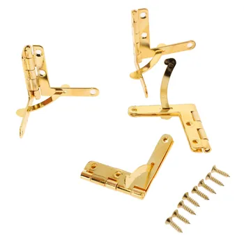12Pcs 33*30mm Furniture Hinges Wine Case Jewelry Box Lid L 90 Degree Support Spring Hinge for Furniture Gold Hinges for Boxes
12Pcs 33*30mm Furniture Hinges Wine Case Jewelry Box Lid L 90 Degree Support Spring Hinge for Furniture Gold Hinges for Boxes