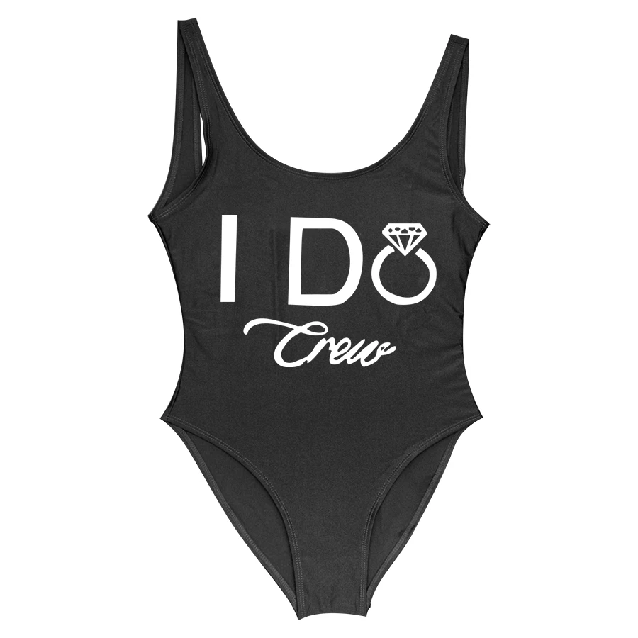 I Do Crew Letter Women One Piece Swimsuit Bridal Party Customization 12 Colors Lining Backless Female Swimwear Rhinestone Print
I Do Crew Letter Women One Piece Swimsuit Bridal Party Customization 12 Colors Lining Backless Female Swimwear Rhinestone Print