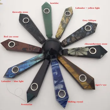 10pcs/pack 100% natural multi - stone quartz crystal pipe labrador crystal wand wholesale.
10pcs/pack 100% natural multi - stone quartz crystal pipe labrador crystal wand wholesale.