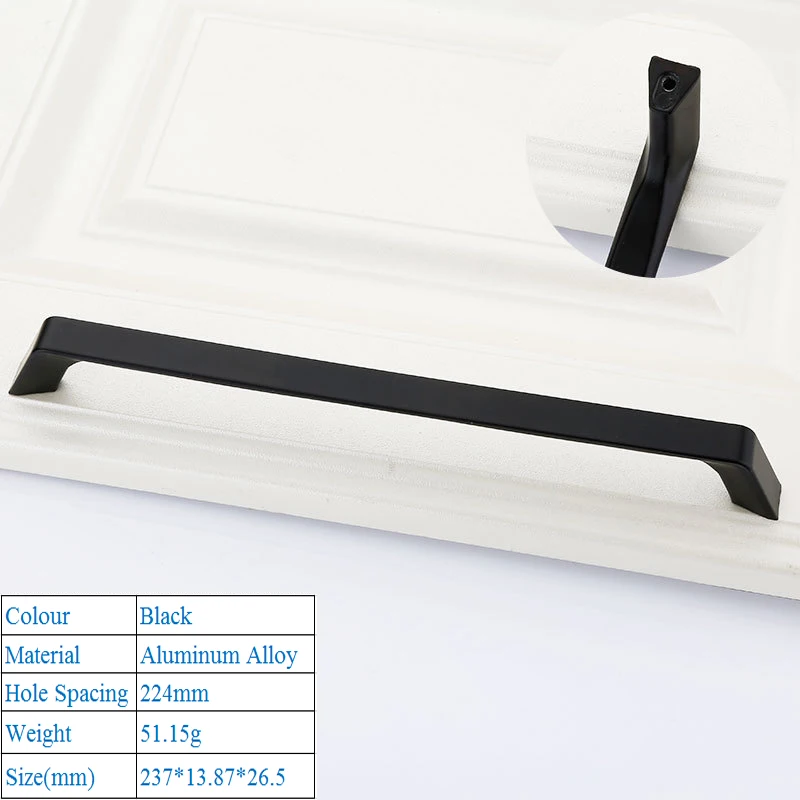 High Grade Black Door Handles Kitchen Cabinet Door Handles Modern Decorative Furniture Knobs Push Pull Handles Accessories
High Grade Black Door Handles Kitchen Cabinet Door Handles Modern Decorative Furniture Knobs Push Pull Handles Accessories