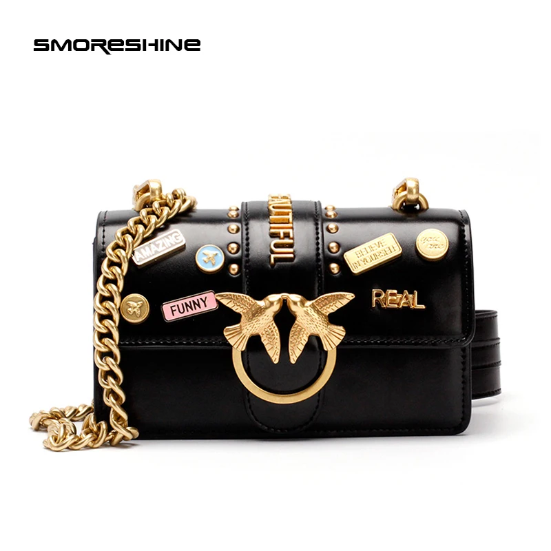 Women small genuine leather Chain shoulder bags 2018 Female metal badge design crossbody bag Fashion women's cow leather ita bag
Women small genuine leather Chain shoulder bags 2018 Female metal badge design crossbody bag Fashion women's cow leather ita bag