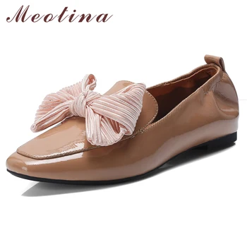 Meotina Ballet Flats Shoes Women Patent Leather Flat Loafers Shoes Bow Square Toe Boat Shoes Female Footwear Spring Size 34-39
Meotina Ballet Flats Shoes Women Patent Leather Flat Loafers Shoes Bow Square Toe Boat Shoes Female Footwear Spring Size 34-39