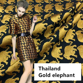 RUBIHOME (100x154cm)European Brocade Jacquard Thailand Gold Elephant Design Fabric from French for DIY Sewing Dress Materail
RUBIHOME (100x154cm)European Brocade Jacquard Thailand Gold Elephant Design Fabric from French for DIY Sewing Dress Materail