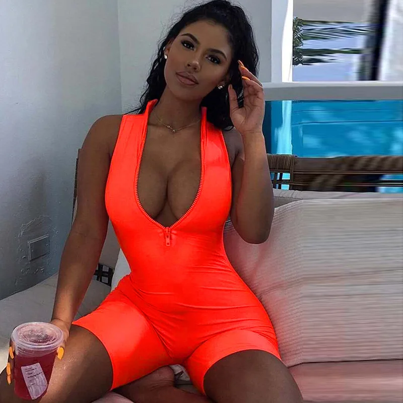 Black neon sports wear for women gym satin combishort fashion nova woman sleeveless zipper gym clothing Streetwear fit playsuit
Black neon sports wear for women gym satin combishort fashion nova woman sleeveless zipper gym clothing Streetwear fit playsuit