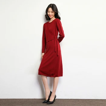 Autumn high waist long sleeve sweater skirt female over the knee long waist slimming knit dress bottoming
Autumn high waist long sleeve sweater skirt female over the knee long waist slimming knit dress bottoming