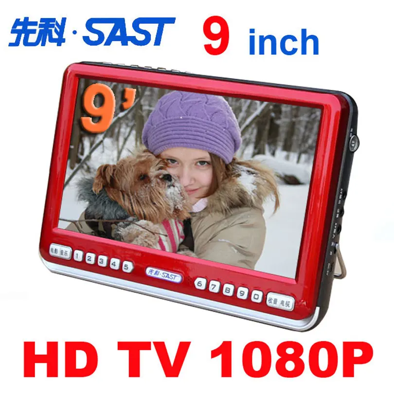 2016 New HIGH QUALITY 9 inch Mini TV Radio E-book picture playback with Speaker and Earphone keyboard Lock/Sleep Function | Электроника