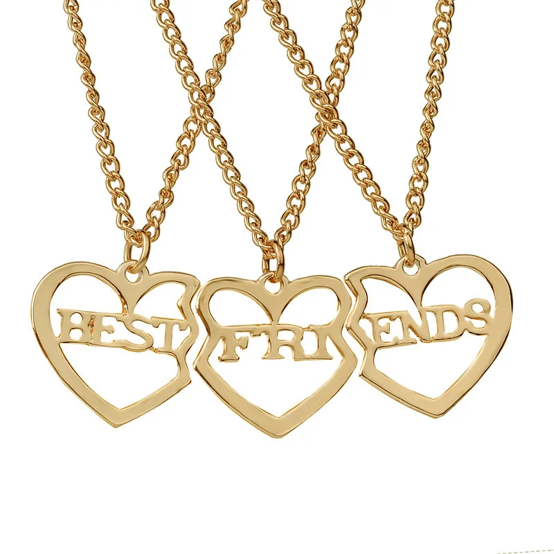 Fashion Best Friends Broken Heart Pendant Necklace Fashion 3pcs/set Stitching Best Friends Forever Girlfriend Couple Necklace
Fashion Best Friends Broken Heart Pendant Necklace Fashion 3pcs/set Stitching Best Friends Forever Girlfriend Couple Necklace