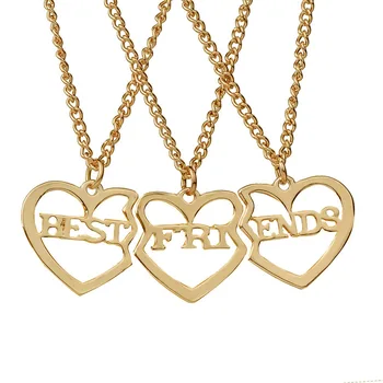 Fashion Best Friends Broken Heart Pendant Necklace Fashion 3pcs/set Stitching Best Friends Forever Girlfriend Couple Necklace
Fashion Best Friends Broken Heart Pendant Necklace Fashion 3pcs/set Stitching Best Friends Forever Girlfriend Couple Necklace