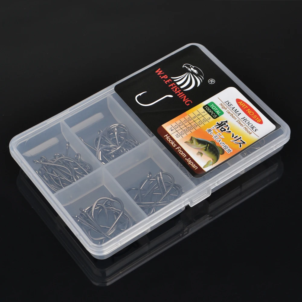 FISH KING 100pcs/Set 7# -14# High Carbon Steel ISEAMA Fishing Hooks Lake Ocean Boat Fishing Carp Fish Hook Peche
FISH KING 100pcs/Set 7# -14# High Carbon Steel ISEAMA Fishing Hooks Lake Ocean Boat Fishing Carp Fish Hook Peche