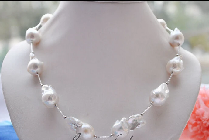 FREE shipping>>>>>z4686 HUGE 20" 35MM WHITE BAROQUE KESHI PEARL NECKLACE Magnet clsp 6.07
FREE shipping>>>>>z4686 HUGE 20" 35MM WHITE BAROQUE KESHI PEARL NECKLACE Magnet clsp 6.07