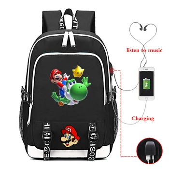 Beautiful Super Mario Dabbing USB Charge Backpack Boys Girls Double Pocket School Knapsacks Men Women Teen High Quality Bag
Beautiful Super Mario Dabbing USB Charge Backpack Boys Girls Double Pocket School Knapsacks Men Women Teen High Quality Bag