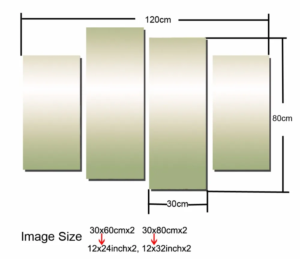 4 PCS 30x60 30x80