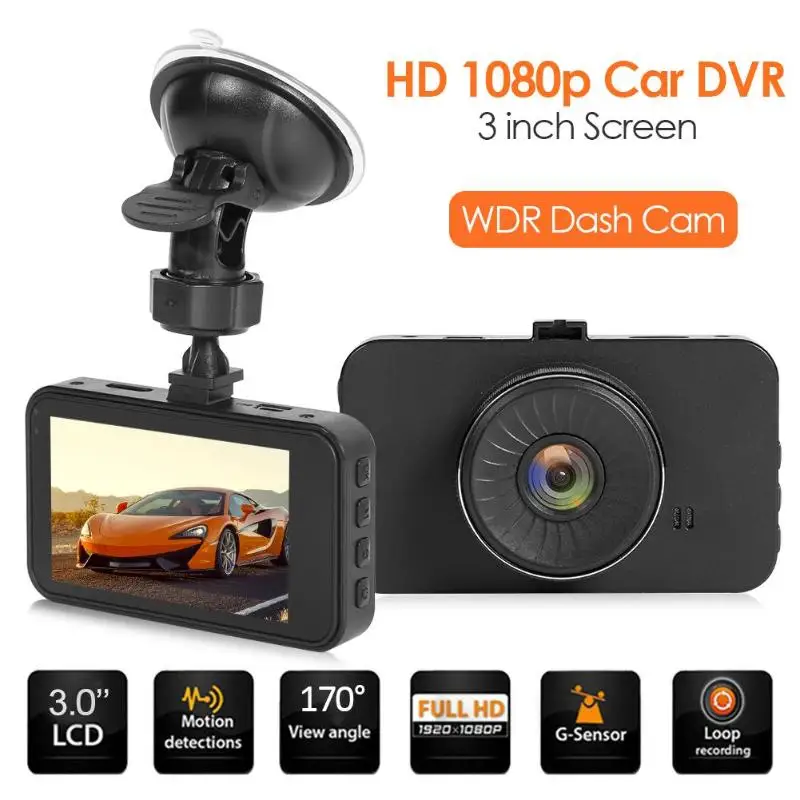 Mini Car DVR HD 1080p Car DVR 3 inch Screen Zinc Alloy Dashboard Camera WDR Dash Cam G-sensor Driving Recorder No Rear Camera
Mini Car DVR HD 1080p Car DVR 3 inch Screen Zinc Alloy Dashboard Camera WDR Dash Cam G-sensor Driving Recorder No Rear Camera
