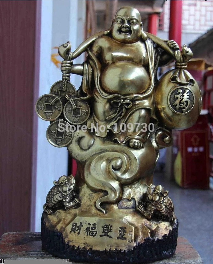 001835 16 Temple Copper Bronze Gild Lucky Money Coin Wealth Toad Maitreya Buddha Statue
001835 16 Temple Copper Bronze Gild Lucky Money Coin Wealth Toad Maitreya Buddha Statue