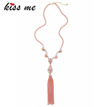 KISS ME Brand Simulated Pearl Jewelry New Fashion Long Beads Tassel Necklace Women Accessories
KISS ME Brand Simulated Pearl Jewelry New Fashion Long Beads Tassel Necklace Women Accessories