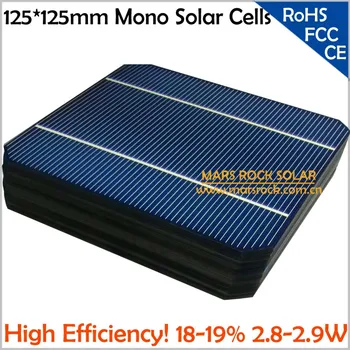 100pcs/Lot Wholesale 125 x 125mm Mono Silicon Solar Cells, A Grade,19% High Efficiency, 2.9W 0.5V Each, Used for DIY Solar Panel
100pcs/Lot Wholesale 125 x 125mm Mono Silicon Solar Cells, A Grade,19% High Efficiency, 2.9W 0.5V Each, Used for DIY Solar Panel