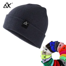 Unisex Chapéus Cap Mulher Beaines ADK Tags Para O Inverno de Malha Respirável Homens Gorras Chapéus Simples Quente Sólidos Casual Lady Gorros(China)
