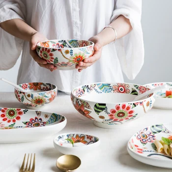 MDZF SWEETHOME Glaze Bowl Plate Rice Vegetable Soup Noodle Salad Bowl Sauce Serving Dish Tableware Set Kitchen Tools
MDZF SWEETHOME Glaze Bowl Plate Rice Vegetable Soup Noodle Salad Bowl Sauce Serving Dish Tableware Set Kitchen Tools