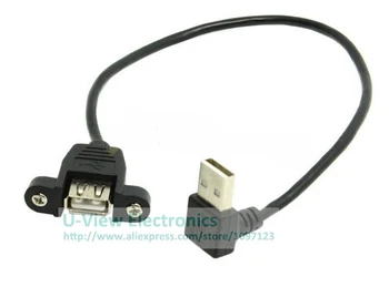 Up Angled 90 Degree USB 2.0 A Male Connector to Female Extension Cable With Panel Mount Hole About 25CM/Free Shipping/10PCS
Up Angled 90 Degree USB 2.0 A Male Connector to Female Extension Cable With Panel Mount Hole About 25CM/Free Shipping/10PCS