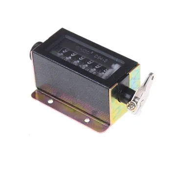 Resettable Mechanical Pulling Count Counter Metal + Plastic D94-S 6 Digit