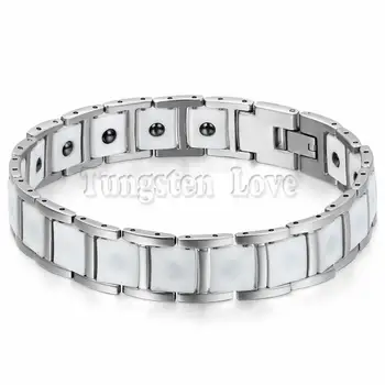 13mm Cool Black/White Ceramic Men Stereoscopic Bracelet Health Balance Bracelet With Energy Magnetic Stone Inlay pulseras hombre
13mm Cool Black/White Ceramic Men Stereoscopic Bracelet Health Balance Bracelet With Energy Magnetic Stone Inlay pulseras hombre