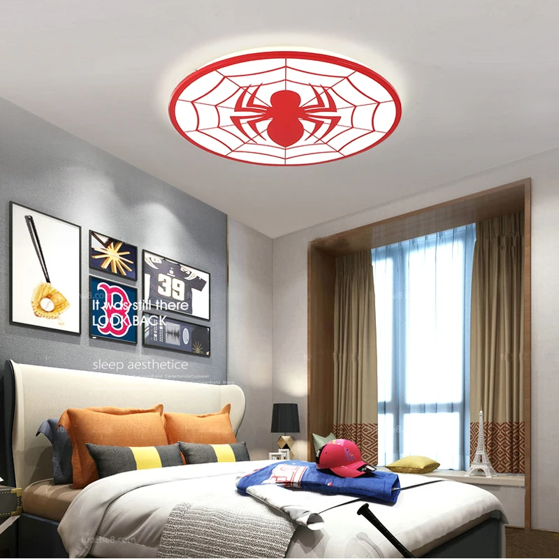 spiderman red color modern led ceiling lights deco chambre garcon avize with remote control plafondlamp kids room light lamp
spiderman red color modern led ceiling lights deco chambre garcon avize with remote control plafondlamp kids room light lamp