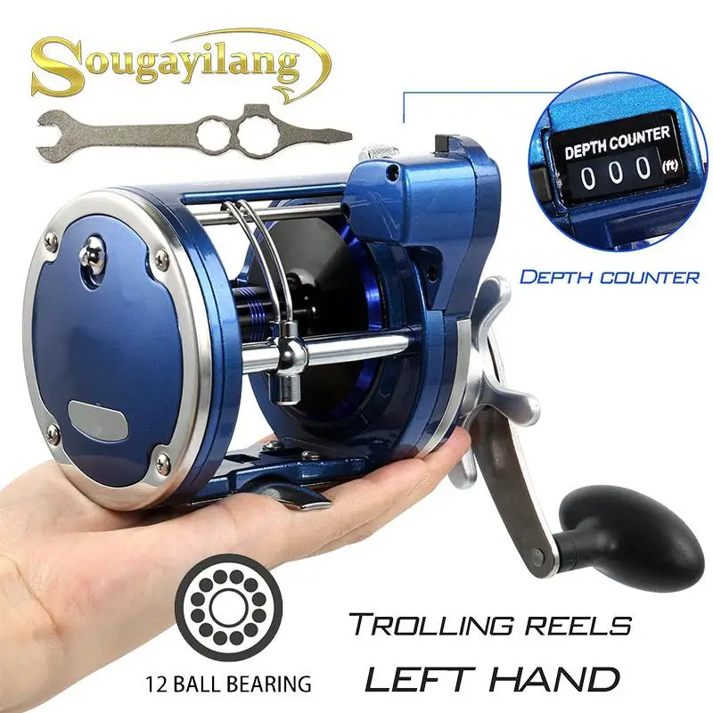 Yumoshi left right hand round drum drag power feeder sea Fishing reel trolling fishing reel electric depth
Yumoshi left right hand round drum drag power feeder sea Fishing reel trolling fishing reel electric depth