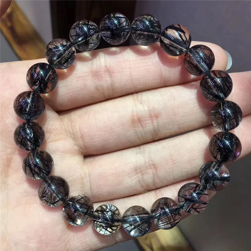 10mm Natural Black Hair Rutilated Quartz Bracelet Women Men Love New Gift Crystal Gemstone Stretch Fashion Round Beads Jewelry
10mm Natural Black Hair Rutilated Quartz Bracelet Women Men Love New Gift Crystal Gemstone Stretch Fashion Round Beads Jewelry