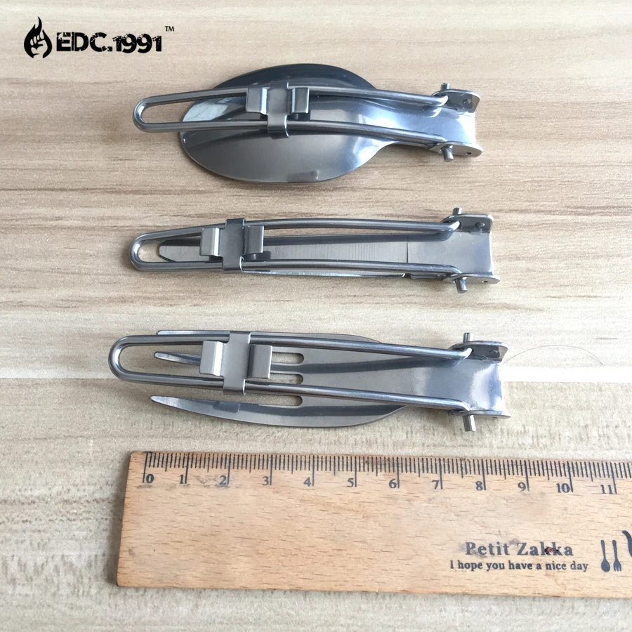 Outdoor Camping Picnic Tableware Stainless Steel Portable Folding Spoon Fork Camping Cooking survival kit EDC TOOLS
Outdoor Camping Picnic Tableware Stainless Steel Portable Folding Spoon Fork Camping Cooking survival kit EDC TOOLS