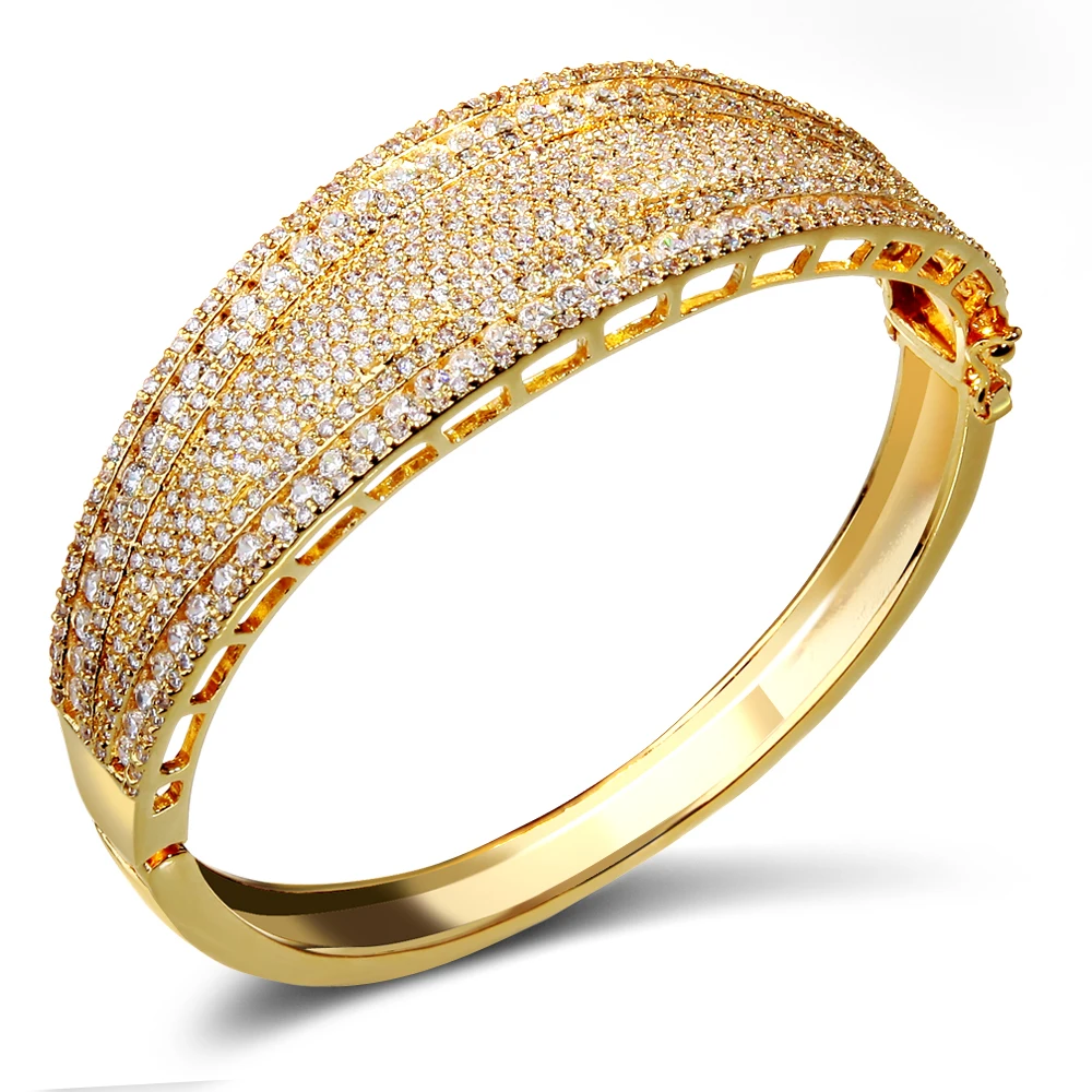 Hot Selling Women Luxury bangles Made with AAA Cubic Zirconia Prong Setting Wedding Bangle White Gold Plating Bridal Jewelry
Hot Selling Women Luxury bangles Made with AAA Cubic Zirconia Prong Setting Wedding Bangle White Gold Plating Bridal Jewelry