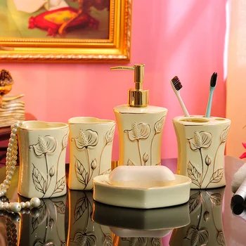 Wedding Scrub Supplies Household Bathroom Scrub Set Nordic Ceramic Bathroom Five-Piece Mouth Cup Set lo861021
Wedding Scrub Supplies Household Bathroom Scrub Set Nordic Ceramic Bathroom Five-Piece Mouth Cup Set lo861021