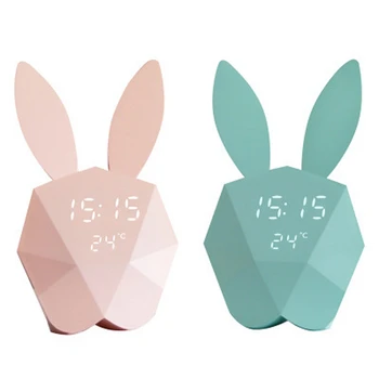 Cute Bunny Voice Controlled Alarm Clock Voice Controlled Small Table Lamp Bedside Light Timing USB Night Light Childrens' gift
Cute Bunny Voice Controlled Alarm Clock Voice Controlled Small Table Lamp Bedside Light Timing USB Night Light Childrens' gift
