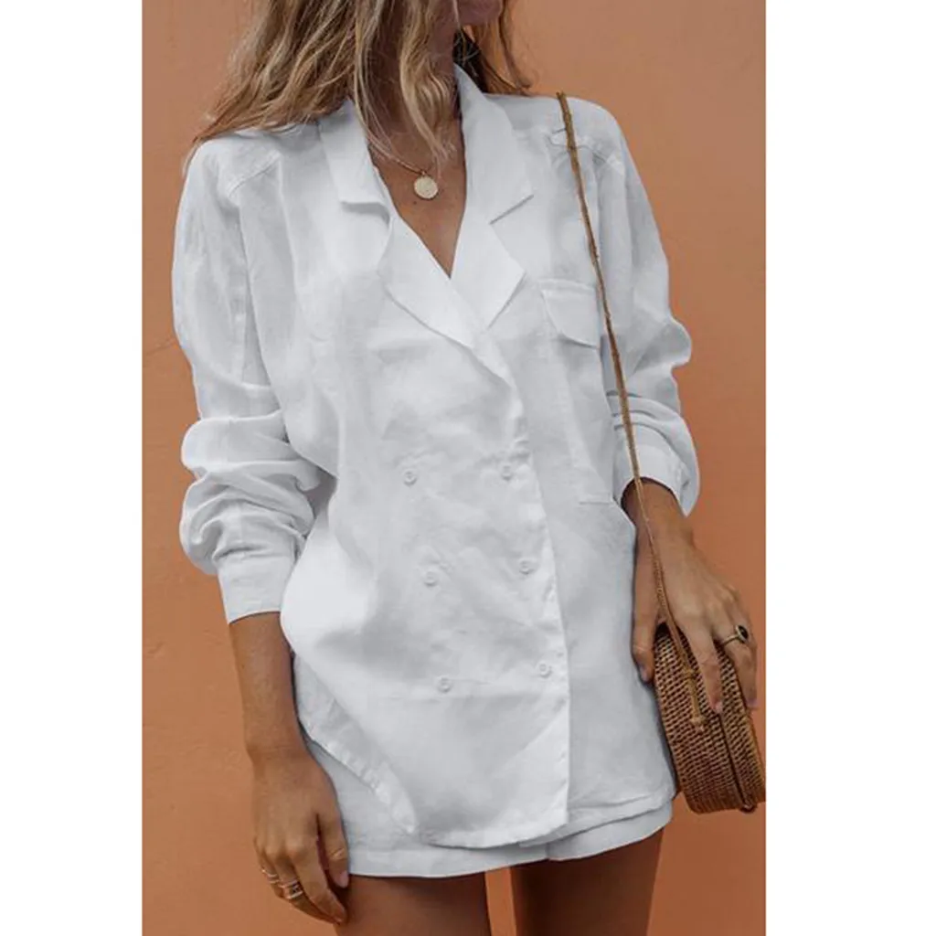 SAGACE Women Suit Two Piece Sets Summer Tracksuit Cotton Double-breasted Temperament Suit Shorts Suit Top And Pants Jun24
SAGACE Women Suit Two Piece Sets Summer Tracksuit Cotton Double-breasted Temperament Suit Shorts Suit Top And Pants Jun24
